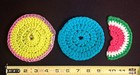 Hand Crocheted Nylon Dish Scrubbies  Set Of 6  Double Layer Large Dense Durable