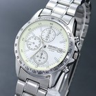  near Mint  Seiko 7t92-0dw0 Quartz Chronograph White Dial Men   s Watch