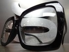 Huge Oversize 70s Vintage Style Clear Lens Eye Glasses Thick Black Fashion Frame