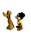 Vintage And Rare Disney Mickey And Pluto Salt And Pepper Set 1960s