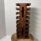 Mcm Walnut 400 Clay Poker Chip 2 Card Deck Handled Carrier Storage Rack Casino