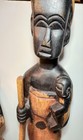 African Tribal Wood Figures Sculptures Man   Woman With Child Hand Carved 18 