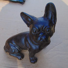Gorgeous Antique French Bulldog Cast Iron Door Stop  Looks Great  Free U s  Ship
