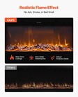 Vevor 50 Inch Electric Fireplace Three Sided Glass Wall Mounted Recessed 1500w