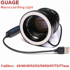 Guage Macro Led Ring Light Fill Light Usb Video Light Universal For Camera Dslr 