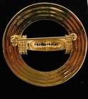 St  John Gold Tone And Pearl Round Pin