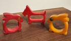 Bakelite Animal Napkin Holder Rings Vintage Art Deco  Mid Century Retro