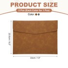 2pcs Pu Leather File Folders A4 Document Holder 13  X 9  Brown gray