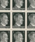 Stamp Germany Mi 781-2 Sc 506-7 Sheet 1941 Wwii War War Era Hitler Head Mnh