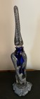 Unique Art Glass Hand Blown 2pc Decorative Piece And or Perfume Bottle