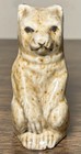 Antique Victorian Staffordshire Figural Cat Pie Vent Mottled Brown Glaze 19th C