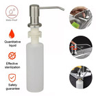 Soap Dispenser Stainless Steel For Kitchen Sink Brushed Nickel 300ml Bottle Tub 