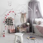  Kids Closet - Dress Up Clothing Garmet Rack  Hanging Costume Medium White