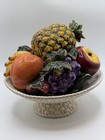 Vintage Mcm Italian Majolica Ceramic Fruit Centerpiece
