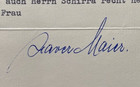 Rare  Hindenburg Disaster Head Chef   Xaver Maier   Autographed Typed Card