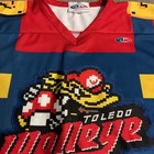 Toledo Walleye Hocky Jersey Digital Super Mario Hockey Jersey Mens Large Rare  