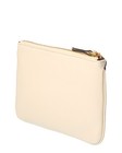 Valentino Vlogo Signature Leather Pouch Women s White