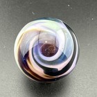 Contemporary Handmade Art Glass Marble 1 07  Pink Blue Green Shades Swirl Mib