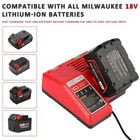 Battery Charger-for Milwaukee For M18 18v 48-59-1812 Lithium 1860 48-11-1860 Usa