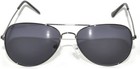 Aviator Style Sunglasses Silver Metal Frame Smoke Grey Lens For Men Women Uv400
