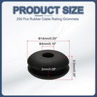 250pcs Cable Railing Rubber Grommets For 1 8  5 32  Cables  Black