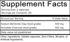 120 Bentonite Clay   Activated Charcoal Capsules - Detox  Internal Cleanser