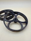2 Antique Cast Iron Wheels Cart Factory Farm Ranch Steampunk Rustic Wheel Spoke