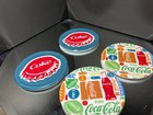 Coca Cola Coke Coasters Set Of 8 4    Bottle Top   Logo By Gibson Plastic