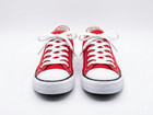 Womens Red Canvas Sneakers Low Top Casual Shoes Fashion Comfort Walking Flats