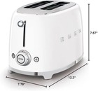 Smeg 50 s Style Retro 2 Slice Toaster Tsf01whmus - White - Factory Sealed New