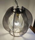 Vintage Mid Century Modern Mcm Lucite String Sphere Hanging Lamp