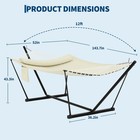 Outdoor 2 Person Double Hammock With Stand And Pillow 450 Lbs Large Heavy Duty