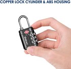 1 Or 4 Pack Tsa Approved Luggage Lock Combination Travel Padlock 3-digit Waterpr
