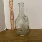 Vintage 4 5 Quart Glass Wine Bottle Decanter  8  Tall Grapes   Leaves Design 422