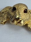 Vtg Mimi Di N Gold Tone Rabbit Head Belt Buckle