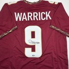 Autographed signed Peter Warrick Florida State Fsu Maroon Jersey Beckett Bas Coa