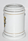 Vintage 1950s Coricidin D Apothecary Jar Made In Japan - White   Gold Ceramic