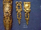 Antique French Ormolu Bronze Lot Furniture Pediment