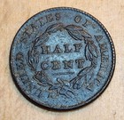 1825 Classic Head Half Cent High Grade Vf