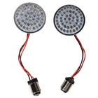 Us Stock Halo Led Turn Signals 1157 Base Smoke Lens Covers Fit For Harley
