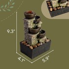 Indoor Waterfall Fountain 4-tier Cascading Bowl Home D  cor Relaxation Water Zen