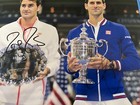 Roger Federer Novak Djokovic Dual Signed Auto 8x10 Photo Beckett Bas Loa Coa