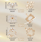 Rhinestone Wedding Prom Formal Crystal Shoe Buckles Metal Clips Sparkling 6 Pack