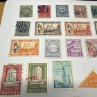 Bolivia Stamp Collection Unchecked Unpicked Used    lot 30a  File 110 