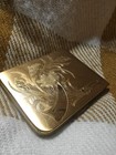 Vintage Powder Compact Elgin Makeup American Beauty Gold Tone Vanity Mcm 70s
