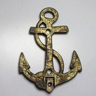 Vintage Brass Nautical Ship Boat Anchor For Wall  Door  Cabinet  Ext  Screw On