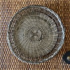 Vintage Woven Silver Wire Basket Metal 6    Handmade