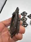  8  Antique   Vintage Drop Ring Drawer Pulls Door Dresser Cabinet Old Hardware