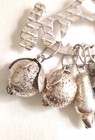 Vtg Brazilian Penca De Balangandan Pin Brooch Amulet 8 Charms Silver Tone