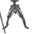 Metal Predator With Spear Statue Sci Fi Alien Hunter Sculpture Figure Decor
